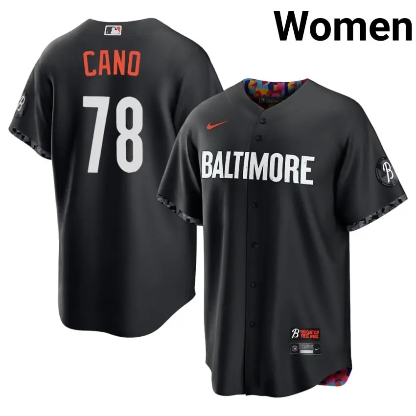 #78 Yennier Cano O's Women City Connect MLB Jerseys - Black