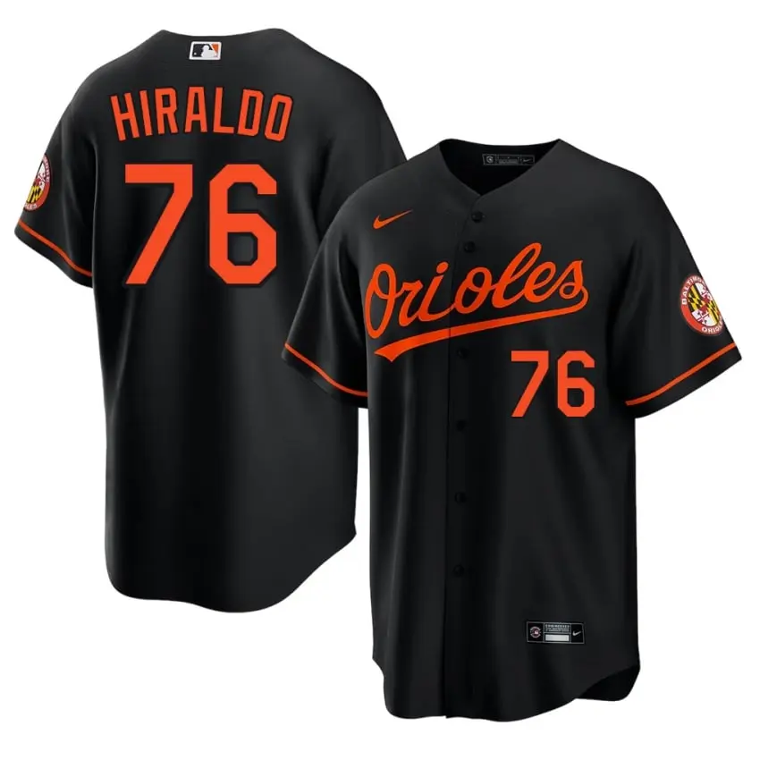 #76 Yaramil Hiraldo Orioles Men 2026-27 Jersey - Black