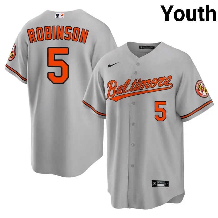 #5 Brooks Robinson Baltimore Youth 2026-27 Jersey - Gray