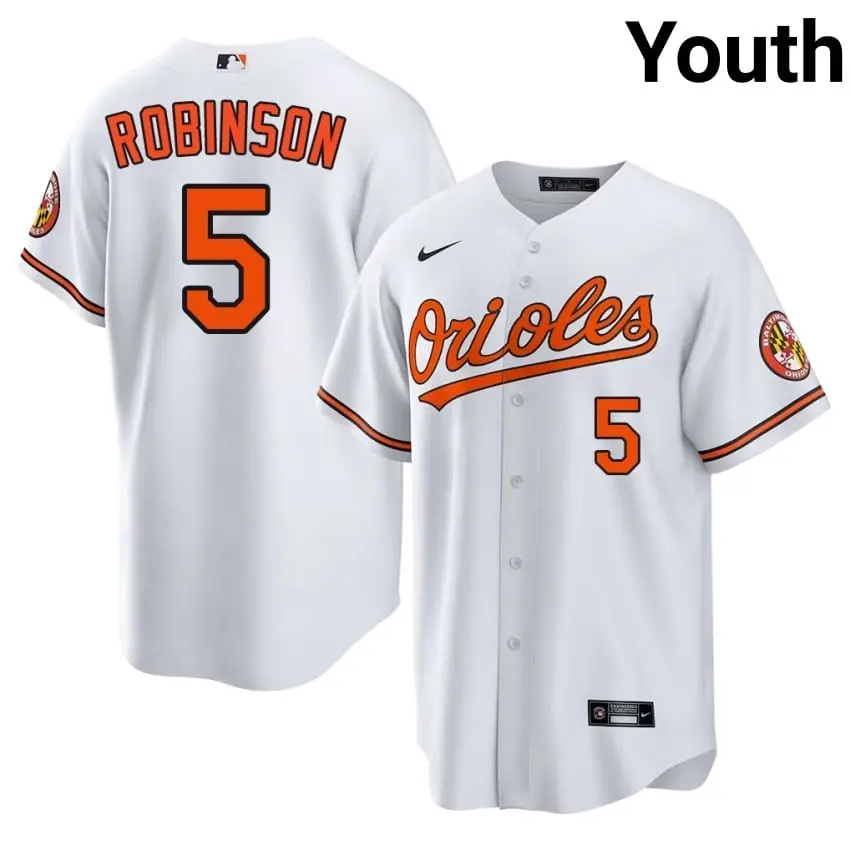 #5 Brooks Robinson Orioles Youth MLB Jerseys - White
