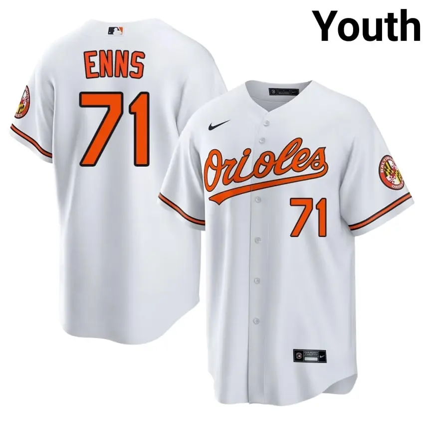 #71 Dietrich Enns The Birds Youth Player Jerseys - White