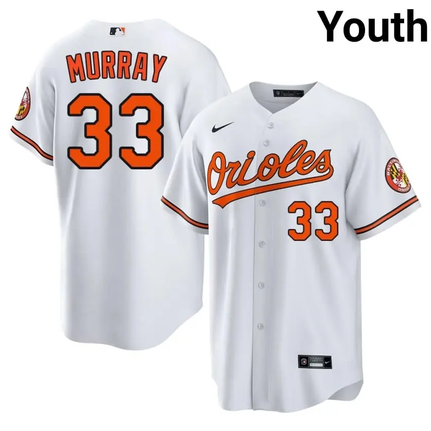#33 Eddie Murray Orioles Youth Limited Jersey - White