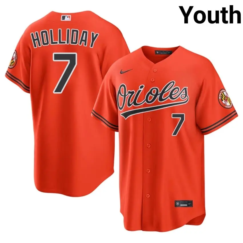 #7 Jackson Holliday The Birds Youth 2026-27 Jersey - Orange