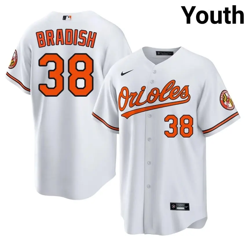 #38 Kyle Bradish The Birds Youth New Jersey - White