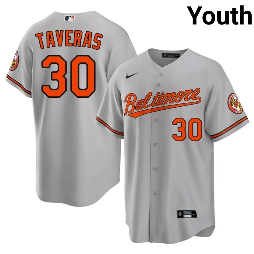 #30 Leody Taveras BAL Youth 2026 Jerseys - Gray