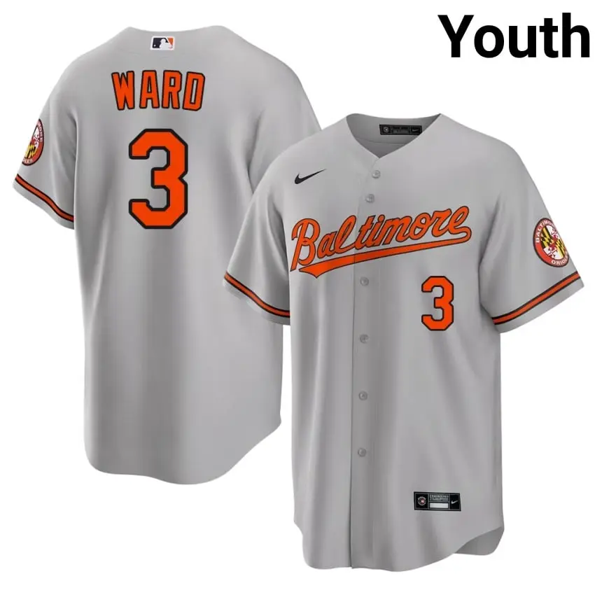#3 Taylor Ward Baltimore Youth Stitched Jerseys - Gray
