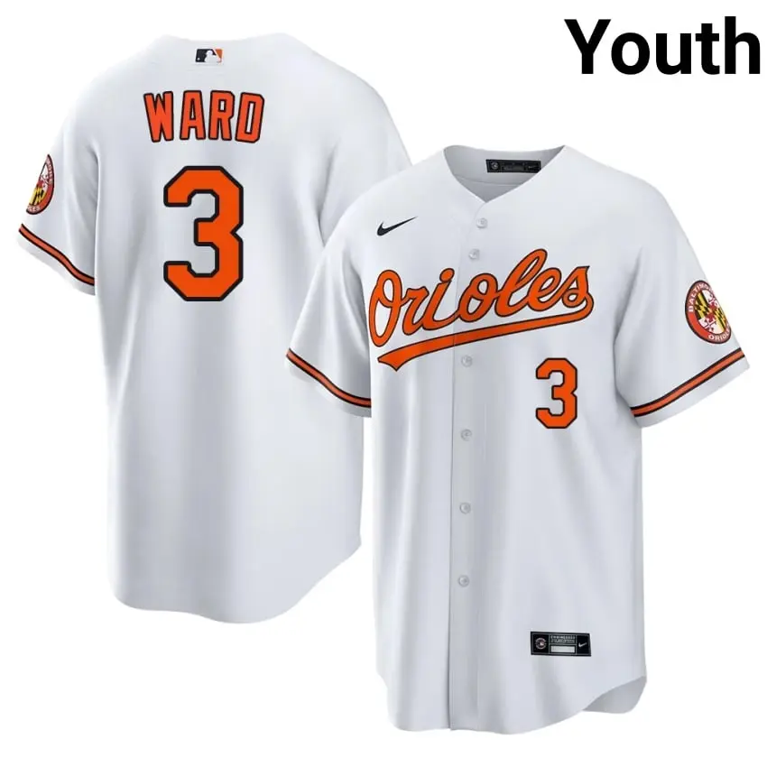 #3 Taylor Ward Baltimore Youth Replica Jerseys - White