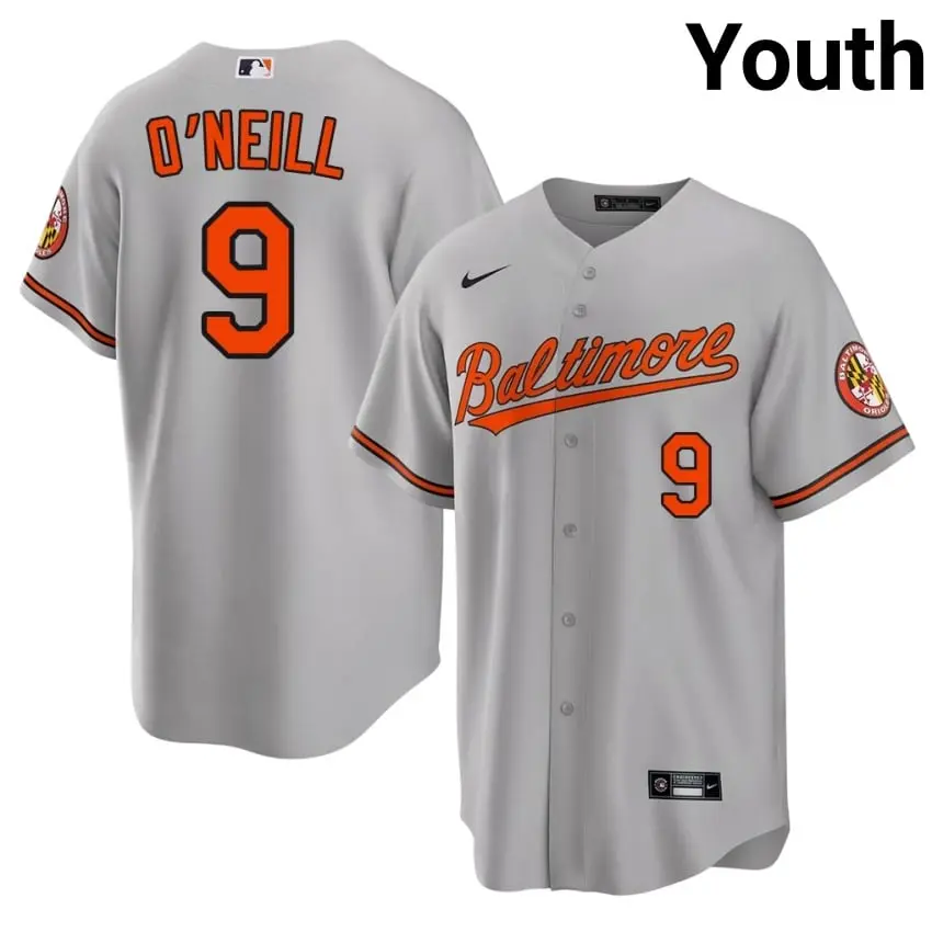 #9 Tyler O'Neill Baltimore Orioles Youth Player Jersey - Gray