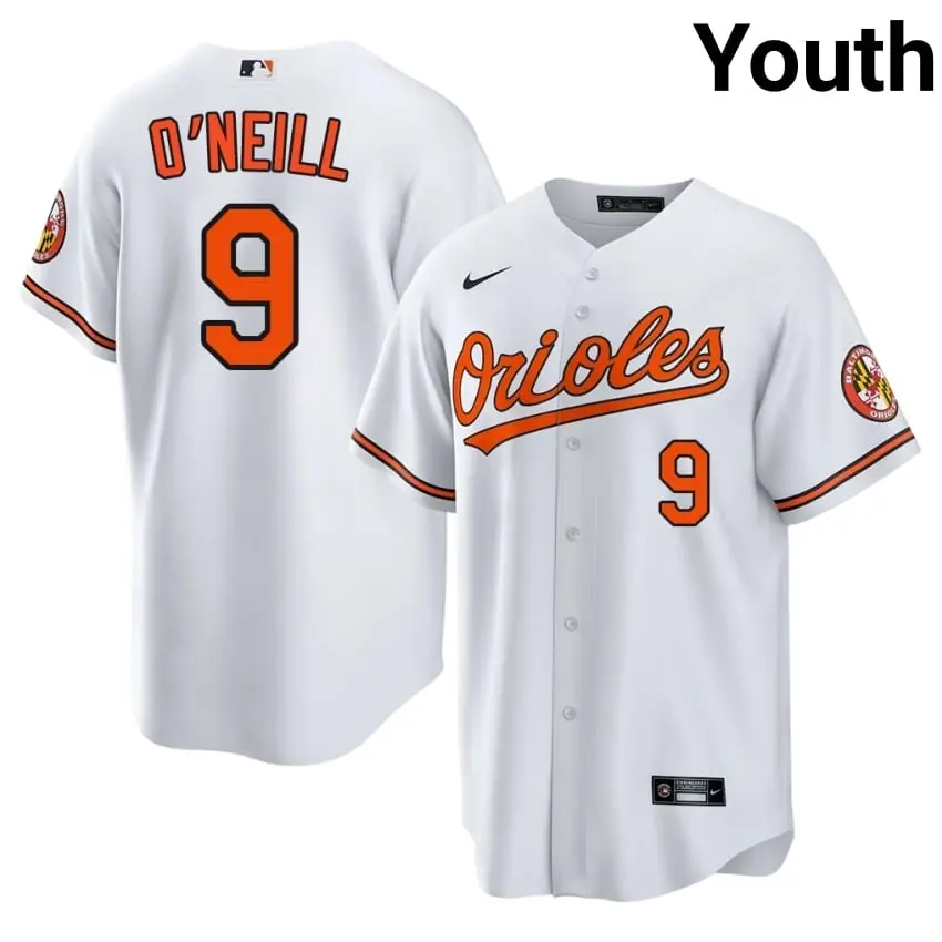 #9 Tyler O'Neill Baltimore Youth MLB Jersey - White