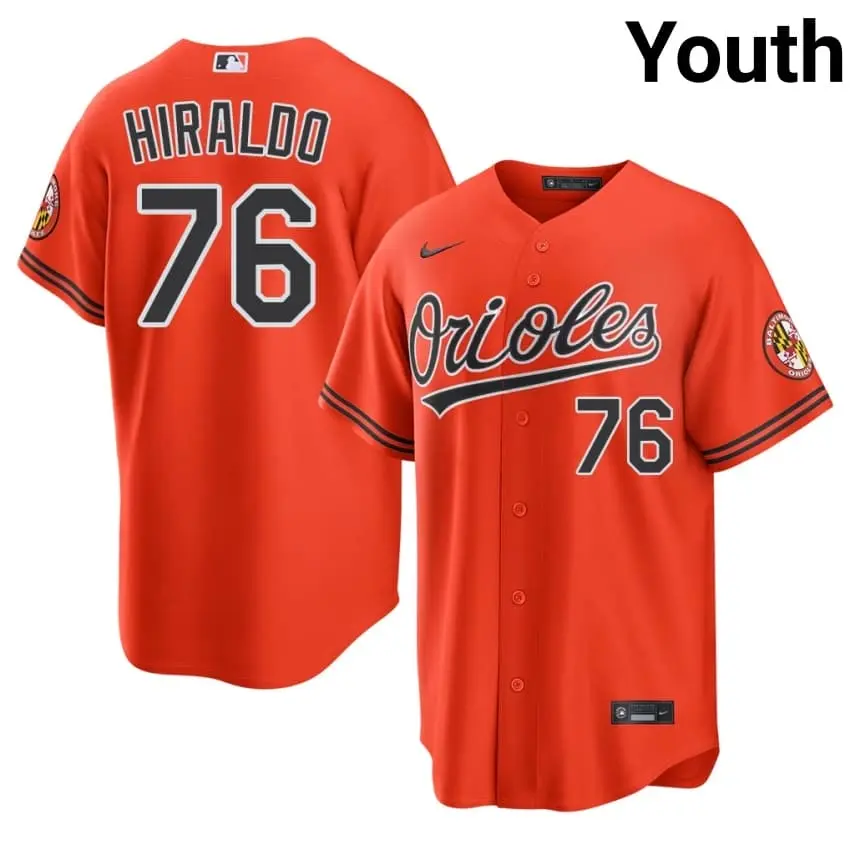 #76 Yaramil Hiraldo BAL O's Youth 2026-27 Jersey - Orange