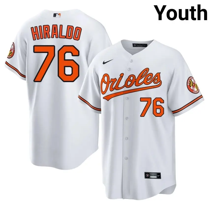 #76 Yaramil Hiraldo Birdland Youth 2026 Jerseys - White