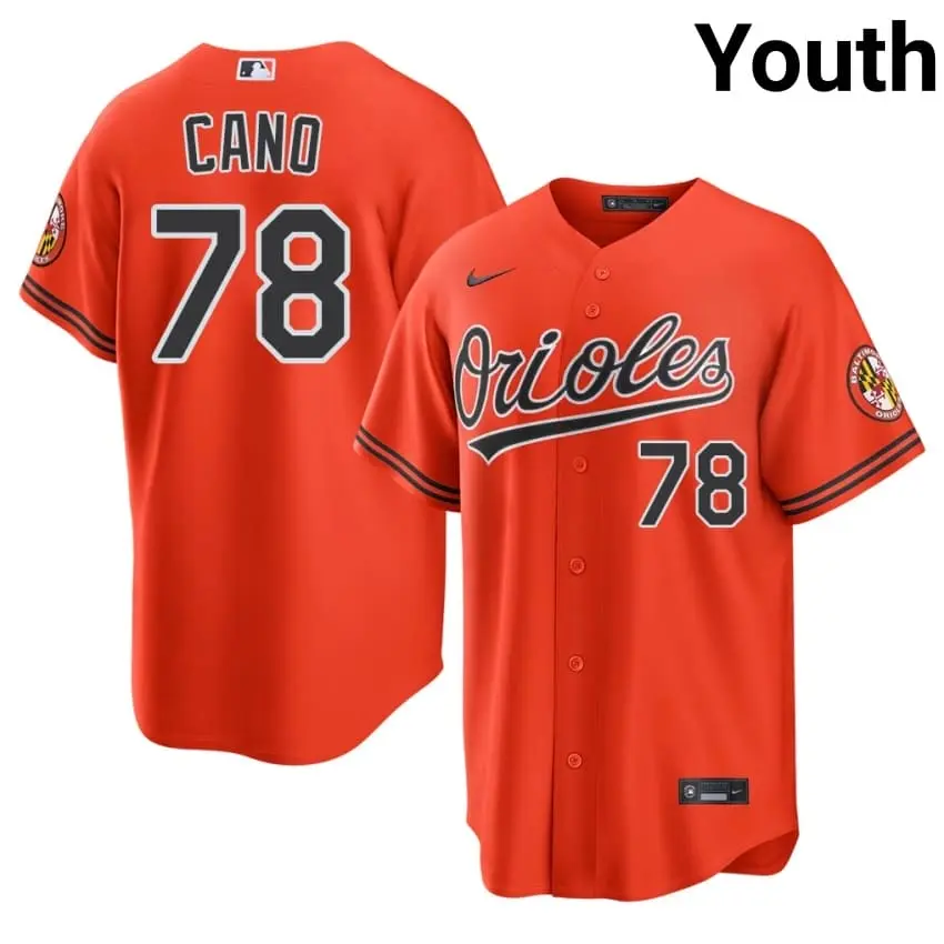 #78 Yennier Cano Baltimore Orioles Youth 2026 Jersey - Orange