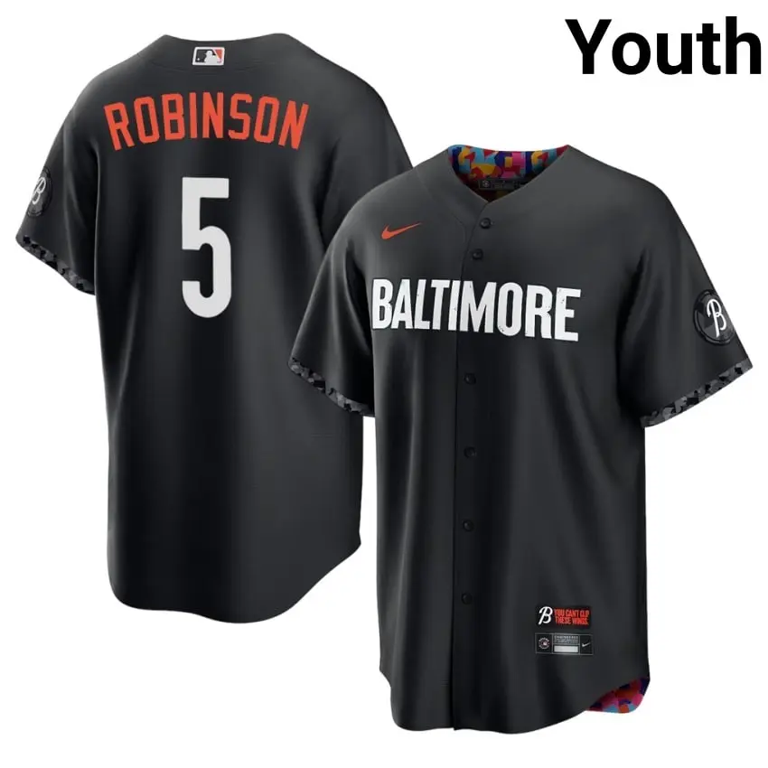 #5 Brooks Robinson BAL Youth City Connect Player Jersey - Black