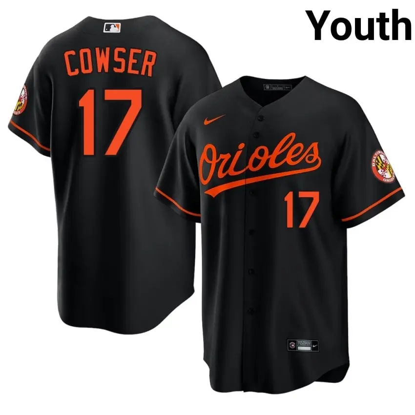 #17 Colton Cowser BAL Youth Limited Jerseys - Black