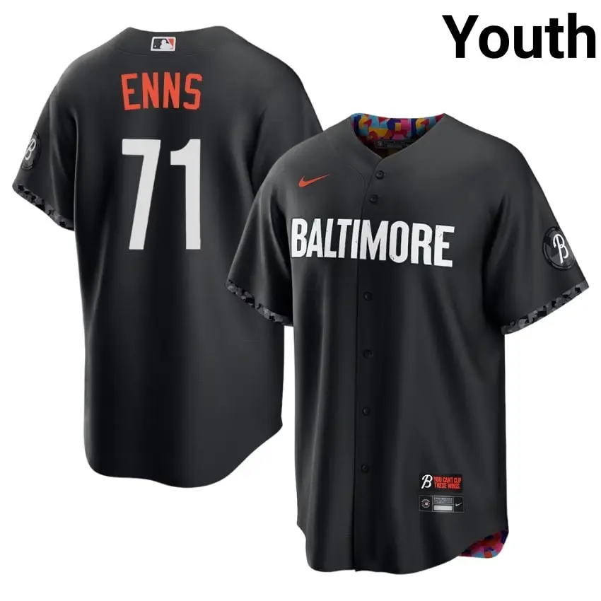 #71 Dietrich Enns Orioles Youth City Connect New Jerseys - Black