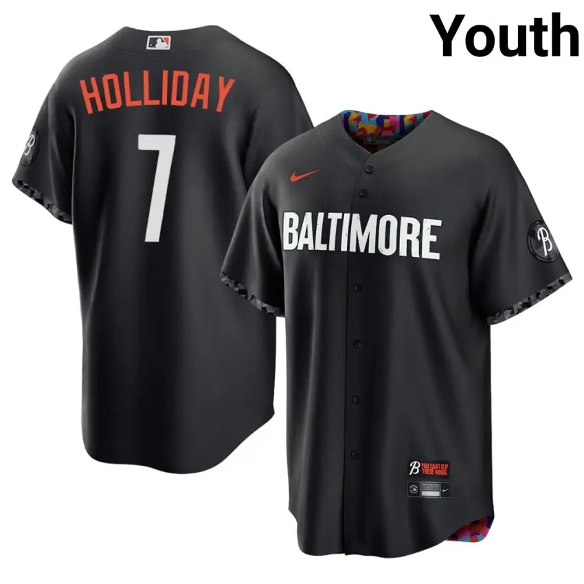 #7 Jackson Holliday Birdland Youth City Connect 2026 Jerseys - Black