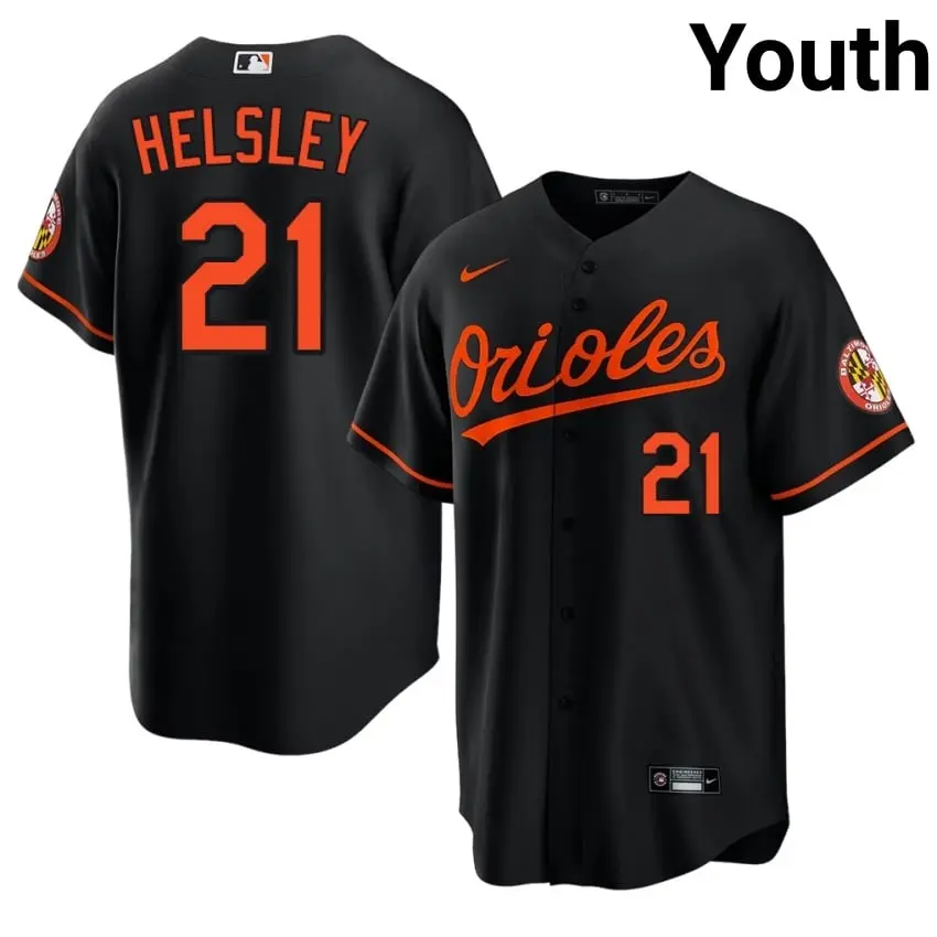 #21 Ryan Helsley Birds Youth New Jersey - Black