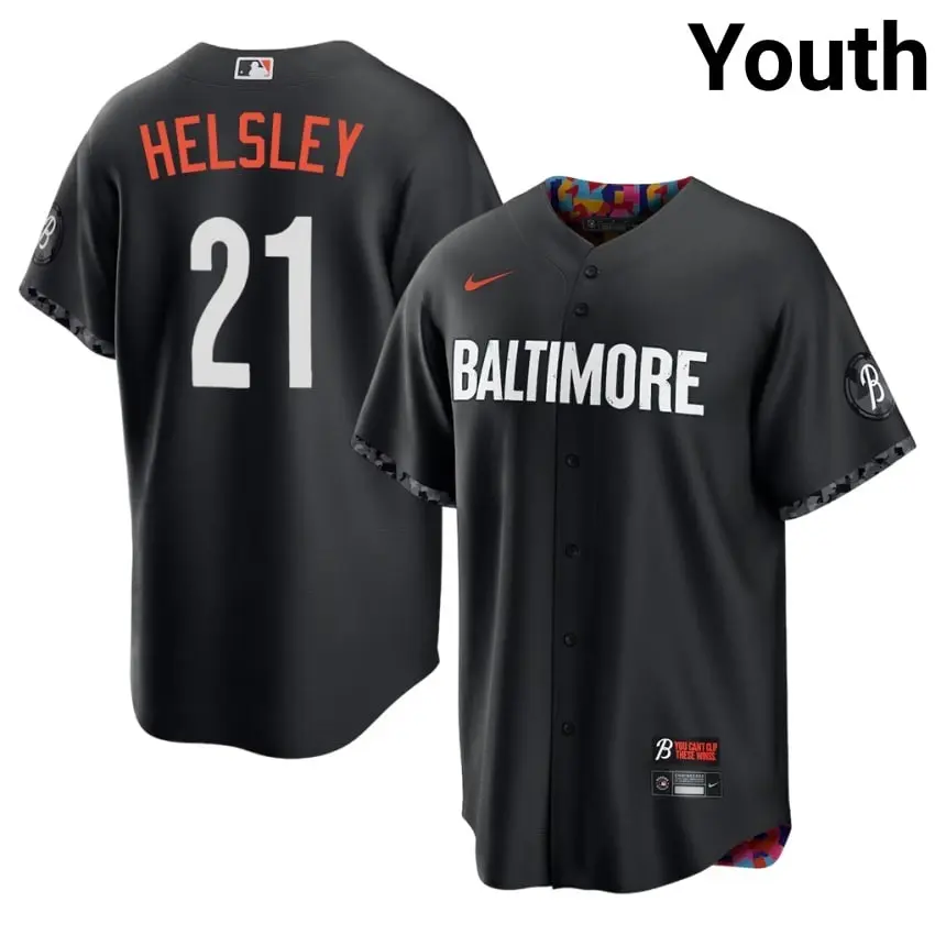 #21 Ryan Helsley Birdland Youth City Connect Game Jerseys - Black