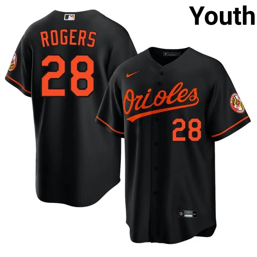 #28 Trevor Rogers BAL Youth Authentic Jerseys - Black