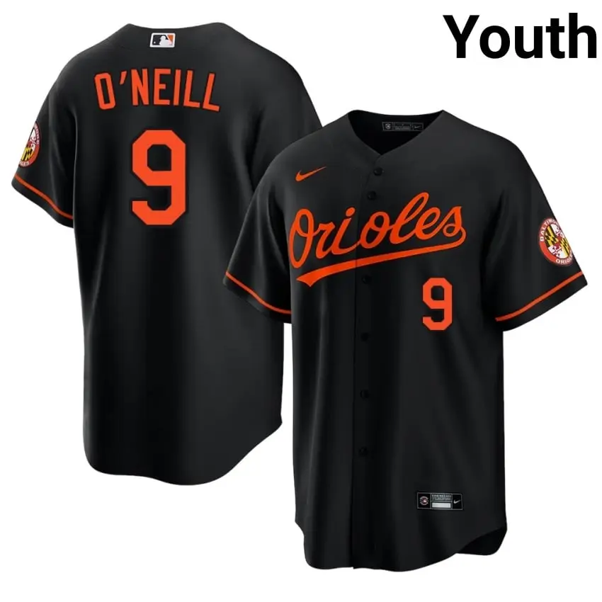 #9 Tyler O'Neill Baltimore O's Youth New Jerseys - Black