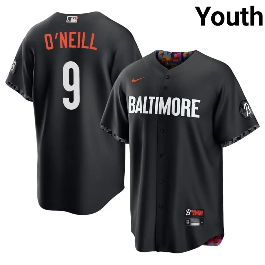 #9 Tyler O'Neill Baltimore Youth City Connect Stitched Jerseys - Black
